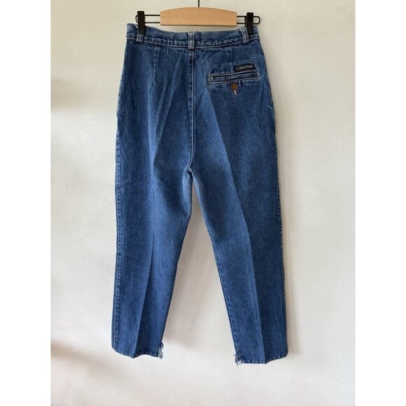 VINTAGE Calvin Klein Women Jeans 8 Blue Sport Mom USA Light Wash High Rise - Picture 2 of 6